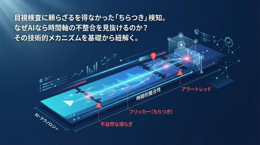 動画の「不自然な揺らぎ」をAIはどう見抜くのか？時間的整合性から解き明かすフリッカー検知の内部原理