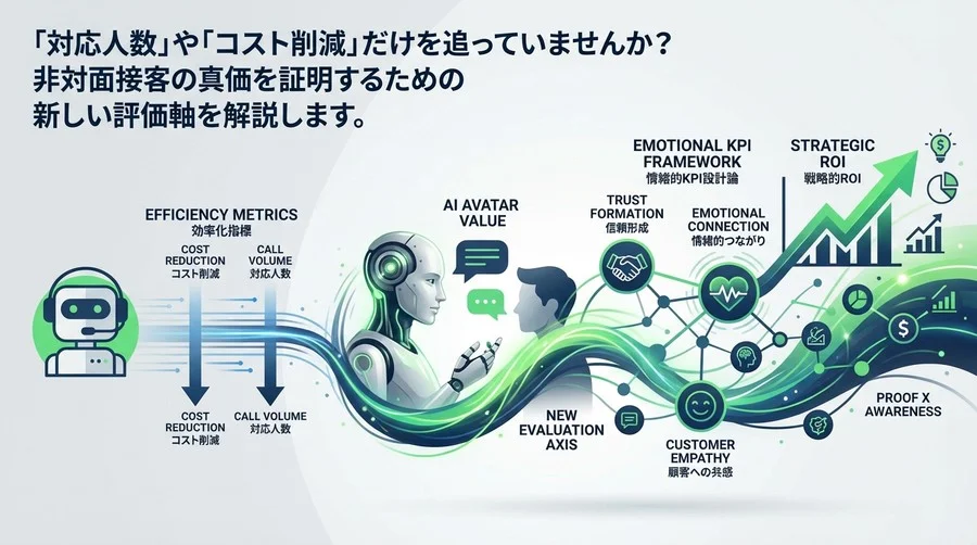 「効率化」指標がAIアバター接客を殺す？非対面接客の真価を証明する「情緒的KPI」設計論