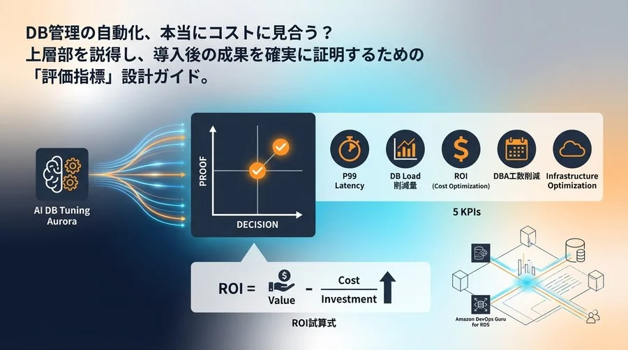 Aurora自動チューニングの導入価値をどう証明する？上層部を納得させる5つのKPIとROI試算式