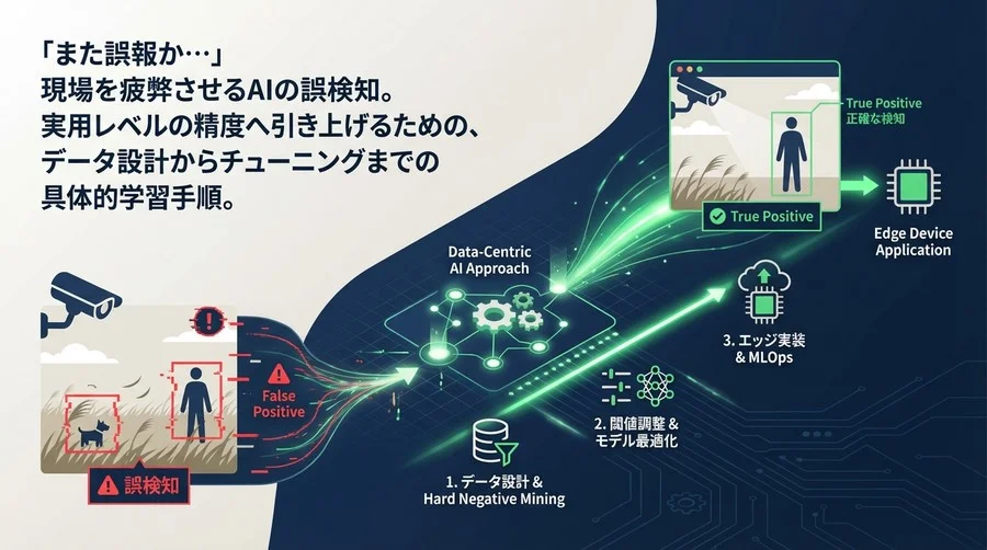 「また誤報か…」現場を救うAI誤検知対策：データ設計からエッジ実装までの実践的学習パス