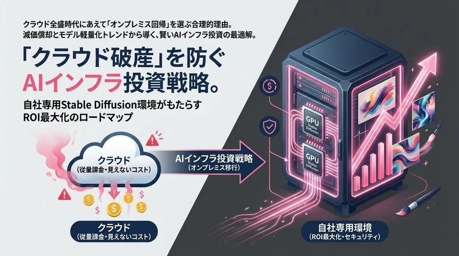 「クラウド破産」を防ぐAIインフラ投資戦略。自社専用Stable Diffusion環境がもたらすROI最大化のロードマップ