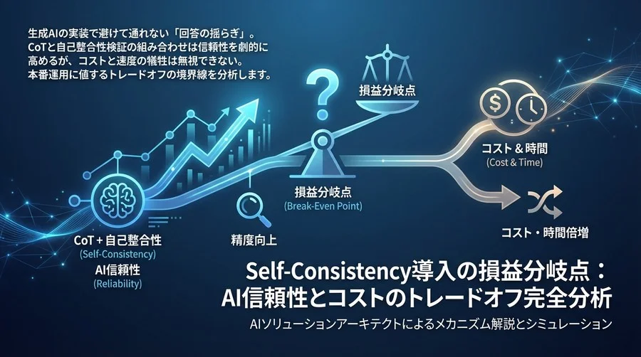 Self-Consistency導入の損益分岐点：AI信頼性とコストのトレードオフ完全分析