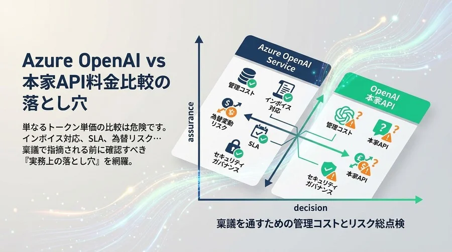 OpenAI API料金比較の落とし穴：稟議を通すための管理コストとリスク総点検