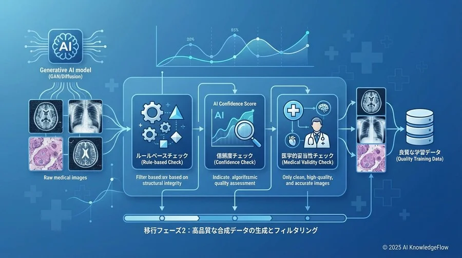 移行フェーズ2：高品質な合成データの生成とフィルタリング - Section Image