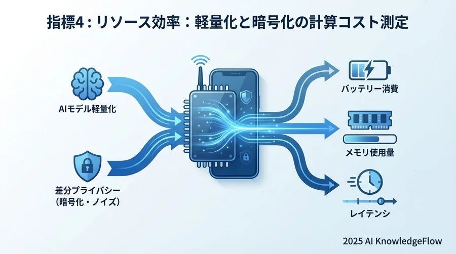 【指標4：リソース効率】軽量化と暗号化の計算コスト測定 - Section Image