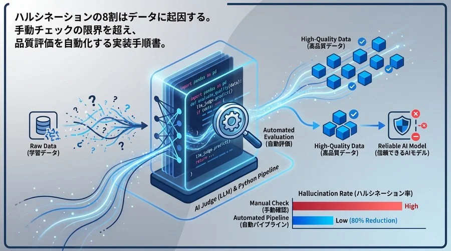 【Pythonコード付】ハルシネーションを8割減らす「データ品質自動評価」パイプライン構築ガイド