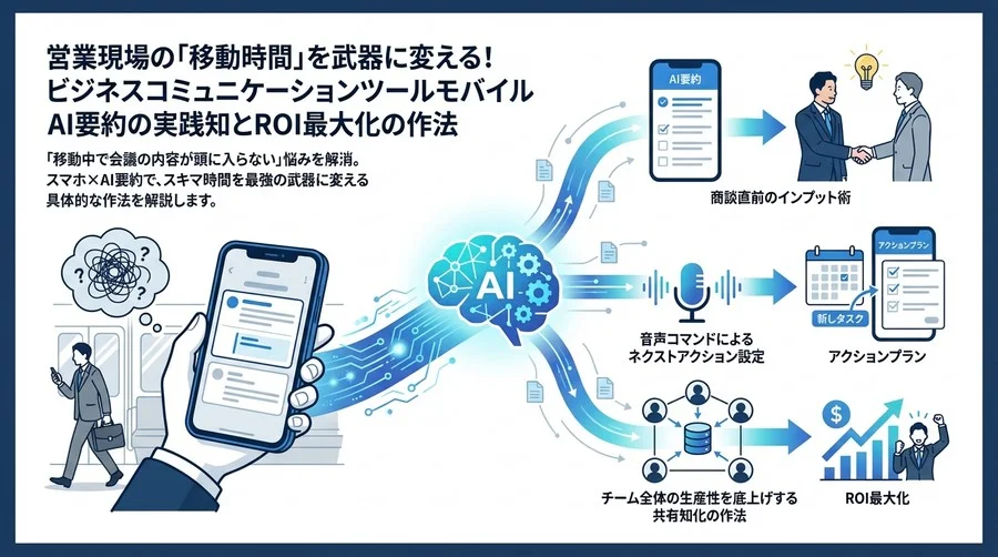 営業現場の「移動時間」を武器に変える！TeamsモバイルAI要約の実践知とROI最大化の作法