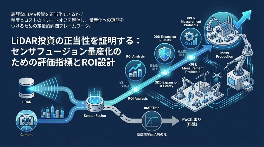 LiDAR投資の正当性を証明する：センサフュージョン量産化のための評価指標とROI設計