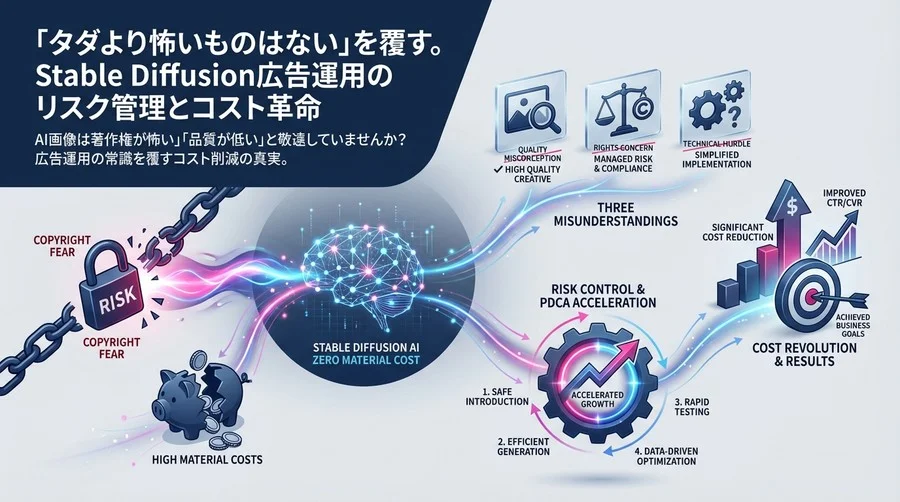 「タダより怖いものはない」を覆す。Stable Diffusion広告運用のリスク管理とコスト革命
