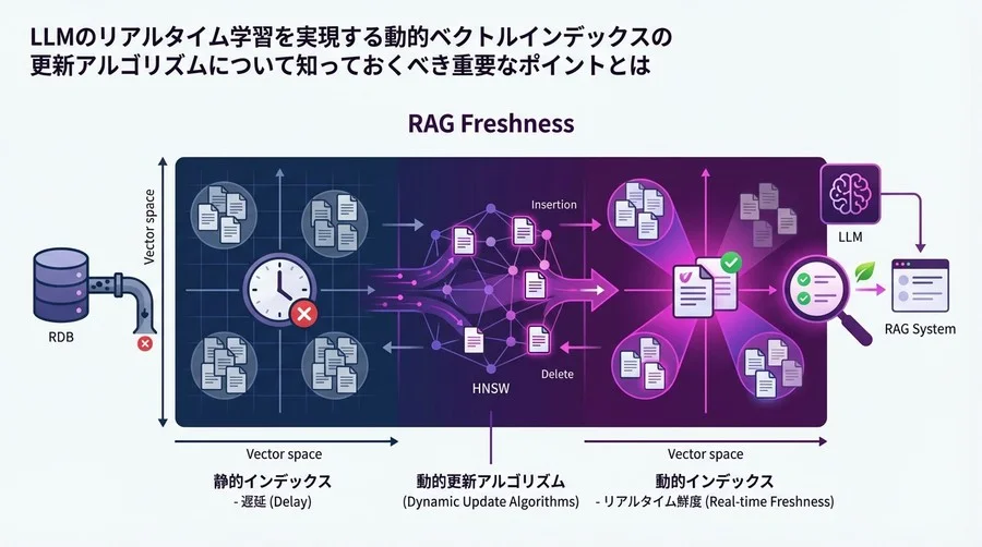 RAGの「鮮度」を技術で解く：動的ベクトルインデックス更新の仕組みと選定指針