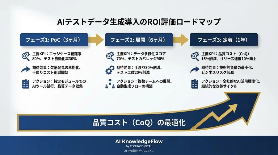 AIテストデータ生成のROIを証明せよ：QA責任者が経営層を説得するための7つの品質コスト指標と評価フレームワーク - Conclusion Image