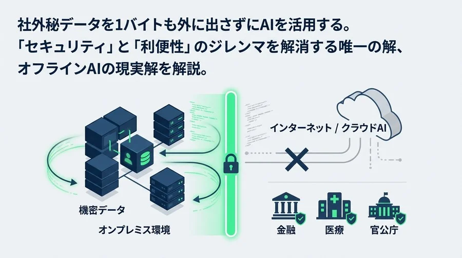 社外秘データを1バイトも出さない完全オフラインAI構築論：セキュリティ要件の壁を越える物理的遮断という選択