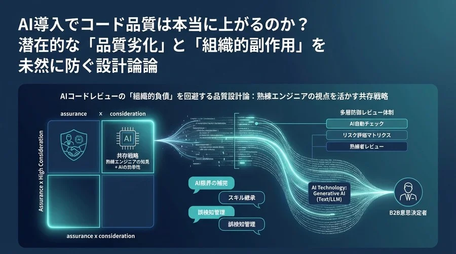 AIコードレビューの「組織的負債」を回避する品質設計論：熟練エンジニアの視点を活かす共存戦略