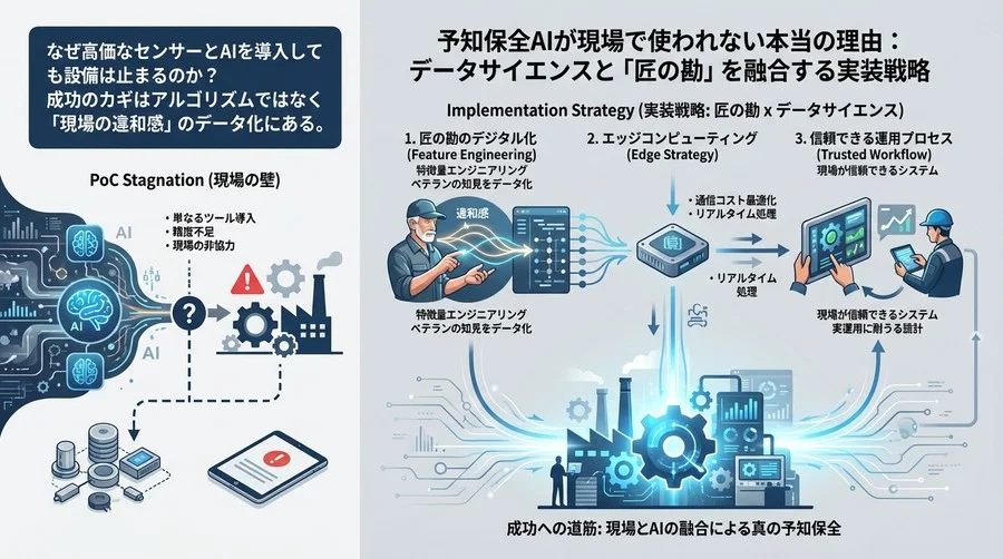 予知保全AIが現場で使われない本当の理由：データサイエンスと「匠の勘」を融合する実装戦略