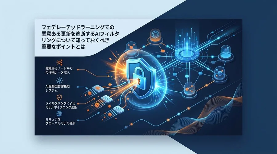フェデレーテッドラーニングの「性悪説」設計：AIフィルタリングで遮断するモデル汚染の連鎖