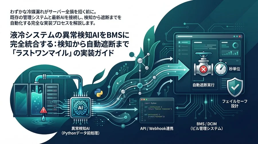 液冷システムの異常検知AIをBMSに完全統合する：検知から自動遮断まで「ラストワンマイル」の実装ガイド