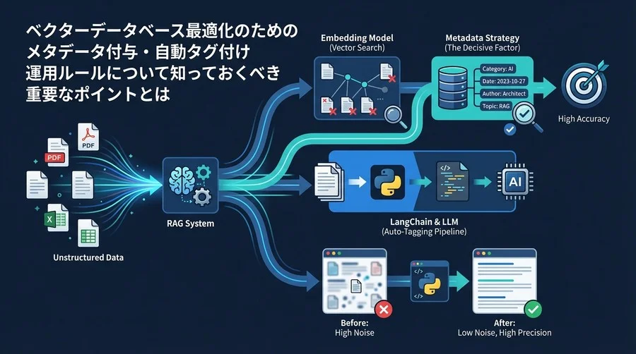 RAGの検索精度は『メタデータ』で決まる。自動タグ付け実装と運用設計の最適解