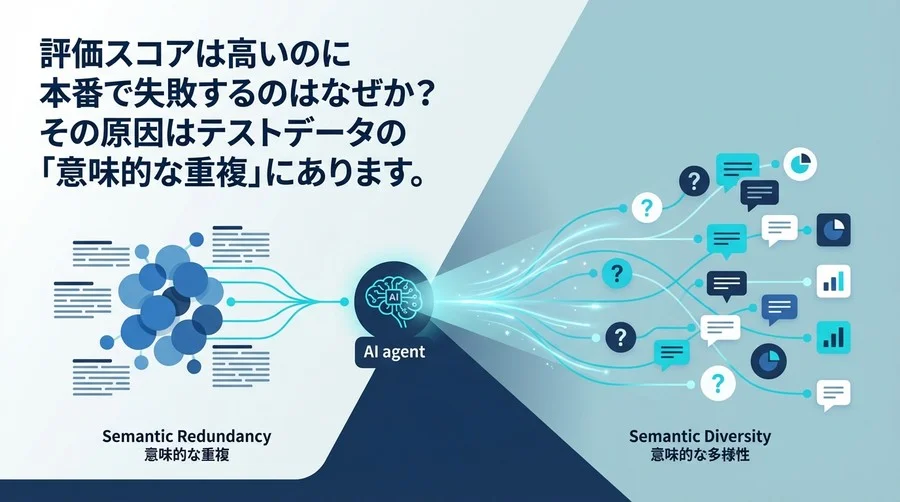 評価スコアの罠を回避せよ：AIエージェントによるテストデータ多様性（Semantic Diversity）自動評価の実践