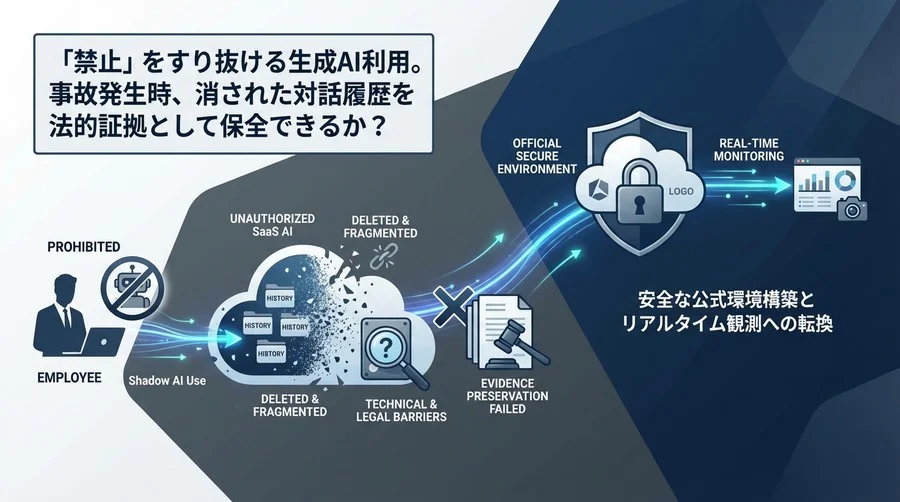 「消された履歴」は戻らない？シャドーAI事故調査の技術的限界と法的リスク