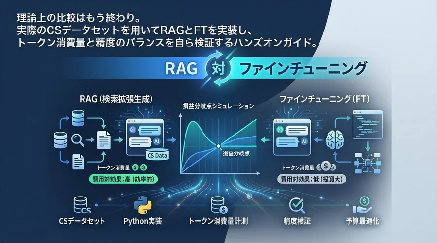 RAG対ファインチューニング：CSデータで実装・計測する損益分岐点シミュレーション実装ガイド