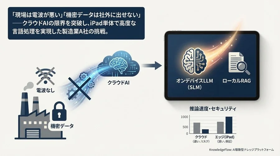 電波のない現場でAIはどう動く？製造業A社がiPad単体で挑んだオンデバイスLLM導入の全記録