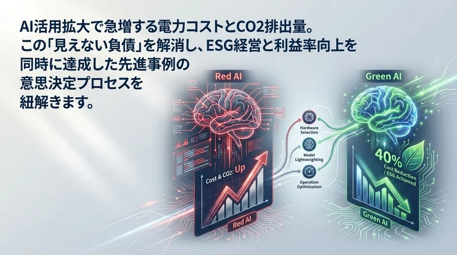 AI電力コスト40%削減：ESGと利益率を両立するGreen AIインフラ構築の全貌