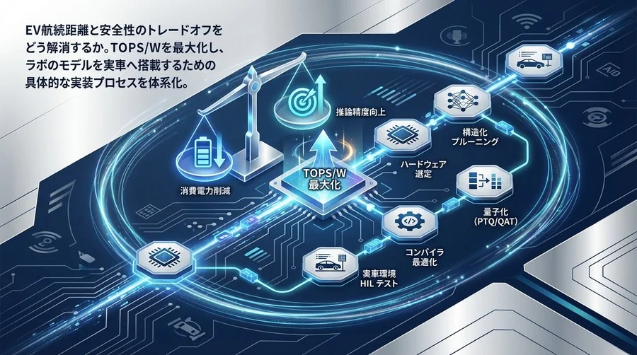 自動運転AIチップ実装ガイド：消費電力削減と推論精度を両立する最適化プロセス