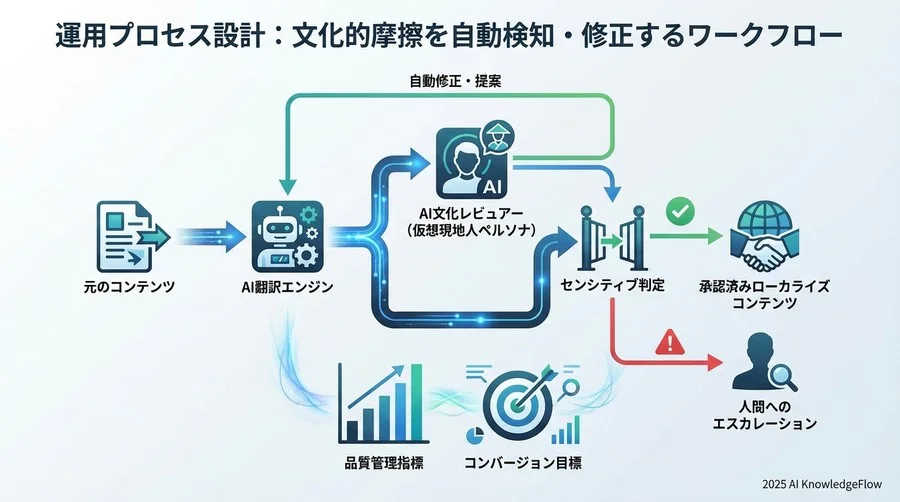 運用プロセス設計：文化的摩擦を自動検知・修正するワークフロー - Section Image