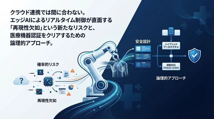 エッジAI制御の「再現性欠如」という罠：手術ロボット開発における確率的リスクと安全設計の論理