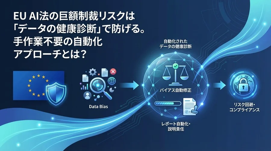 EU AI法制裁リスク回避：データの健康診断とバイアス自動修正の極意