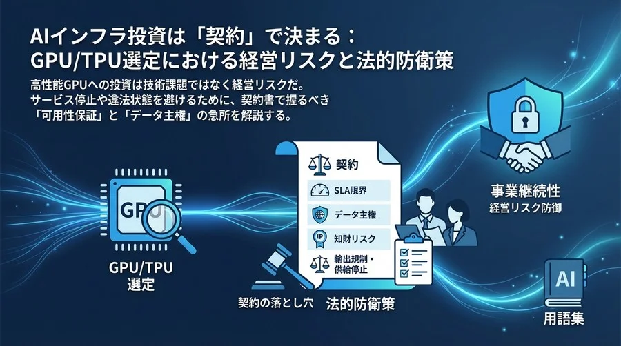 AIインフラ投資は「契約」で決まる：GPU/TPU選定における経営リスクと法的防衛策