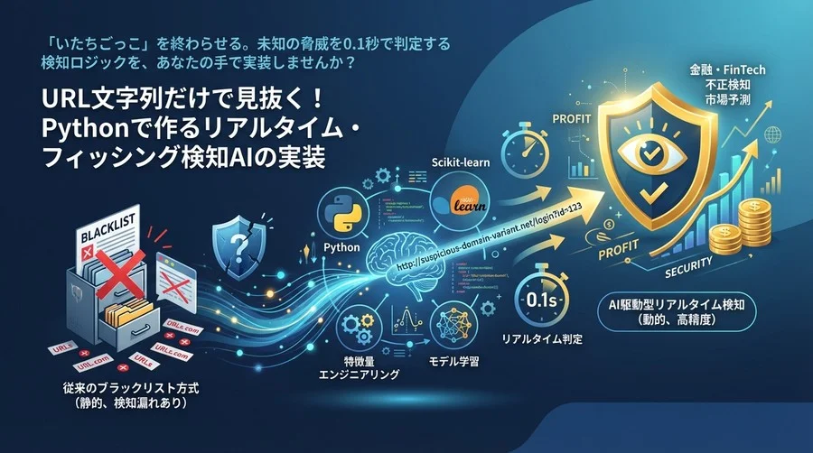 URL文字列だけで見抜く！Pythonで作るリアルタイム・フィッシング検知AIの実装