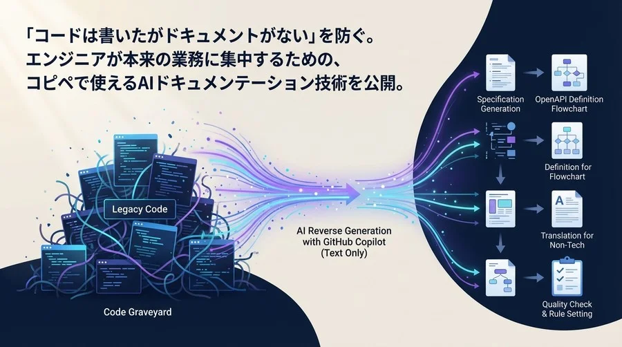 ドキュメントは「コードの墓場」ではない。GitHub Copilotで仕様書を逆生成する実践的AI戦略