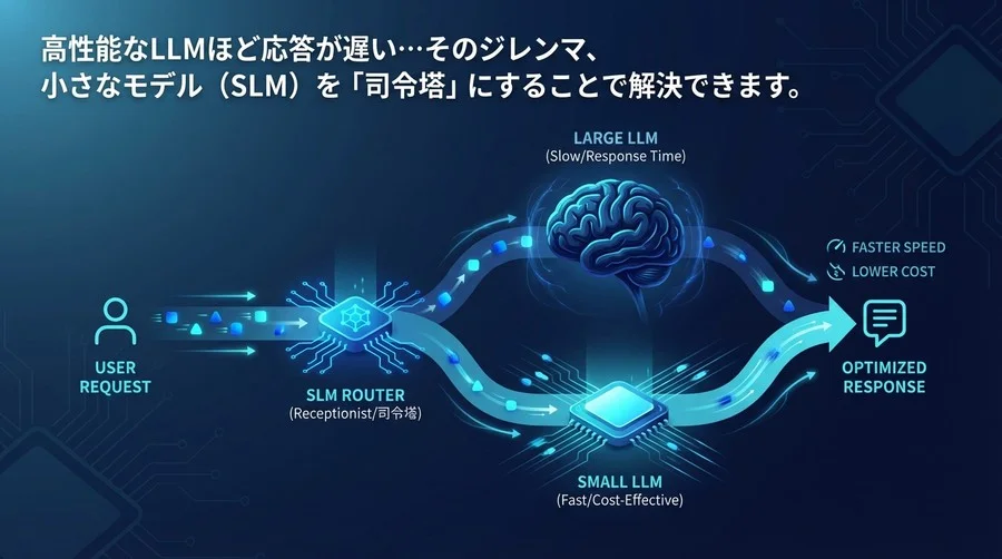 ChatGPTが遅いなら「受付」を置け。SLMルーターで実現するAIエージェント高速化の極意
