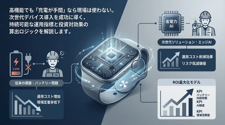 次世代ウェアラブル導入の成否は「省電力AI」で決まる：現場DXのROIを最大化する評価指標