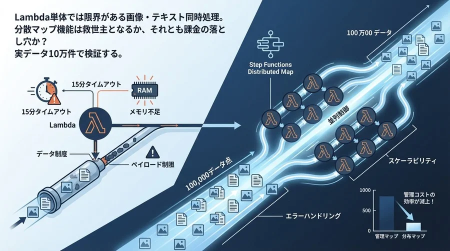 Lambdaの限界突破？Step Functions Distributed Mapで挑むマルチモーダルAIバッチ10万件検証