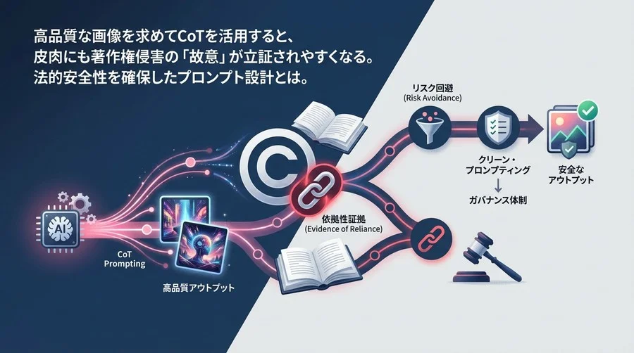 CoTプロンプトと著作権リスク：AI構図設計における「依拠性」回避の技術論
