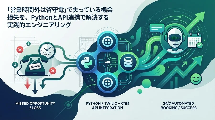 「営業時間外は留守電」の機会損失をゼロにする：PythonとTwilioで構築するCRM連携型予約ボイスボット開発実践