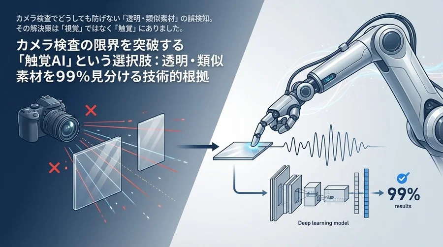 カメラ検査の限界を突破する「触覚AI」という選択肢：透明・類似素材を99%見分ける技術的根拠