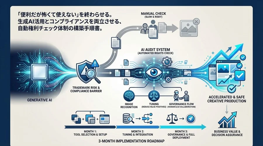 DALL-Eの最新版の商標リスクを「AI監査」で自動化する：企業向けコンプライアンス実装ロードマップ