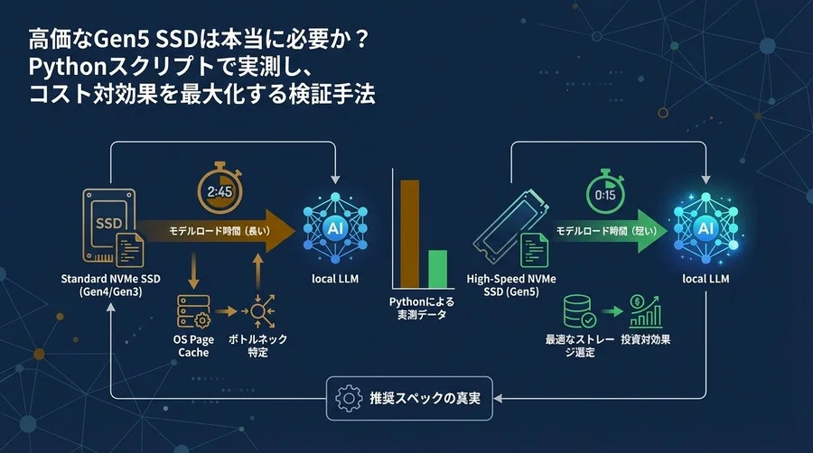 NVMe SSDの速度はローカルLLMの起動時間に直結するか？Pythonによる実測検証と推奨スペックの真実