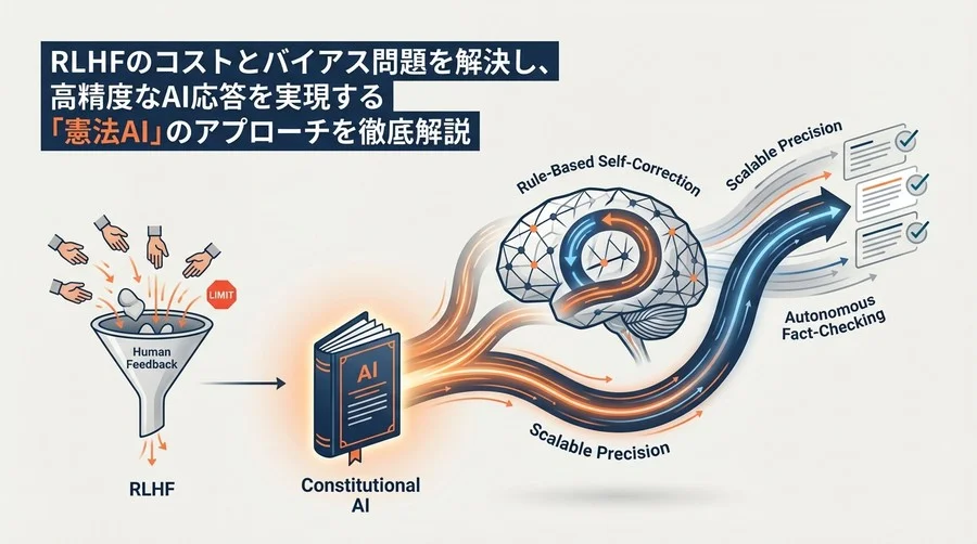 RLHFの限界を超えろ：Constitutional AIで実現する「自律的に事実確認するLLM」の設計論