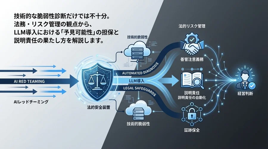 AIレッドチーミングと法的リスク管理：LLM導入における善管注意義務と説明責任の自動化