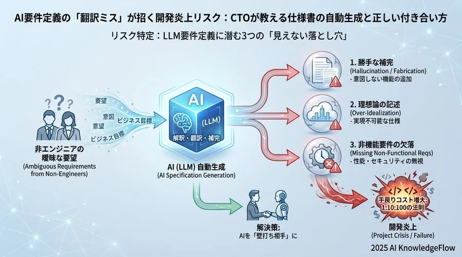 リスク特定：LLM要件定義に潜む3つの「見えない落とし穴」 - Section Image