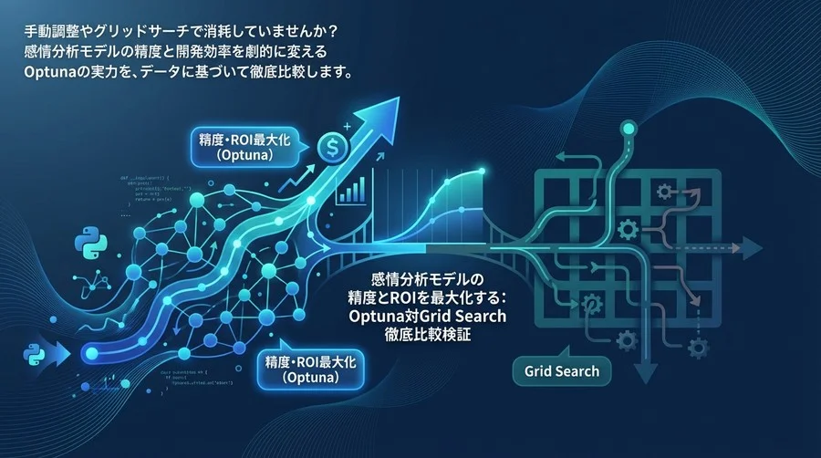 感情分析モデルの精度とROIを最大化する：Optuna対Grid Search徹底比較検証