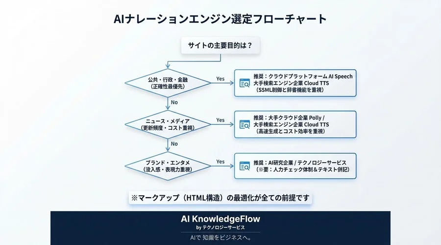 視覚障害者にとって本当に価値あるAIナレーションとは？主要5社エンジンの情報伝達精度と実装コストを徹底検証 - Conclusion Image