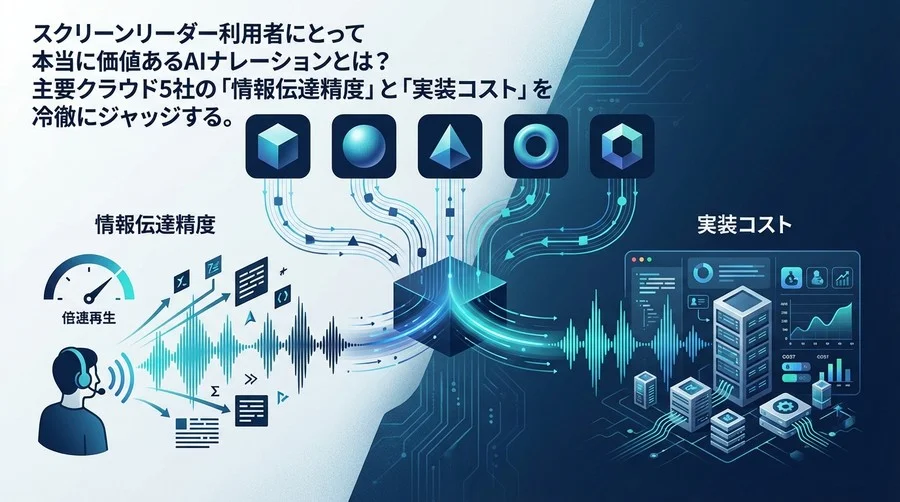 視覚障害者にとって本当に価値あるAIナレーションとは？主要5社エンジンの情報伝達精度と実装コストを徹底検証