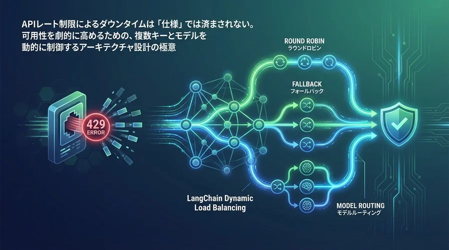 LLM APIの「429エラー」を根絶せよ：LangChainによる動的ロードバランシングと可用性設計の極意