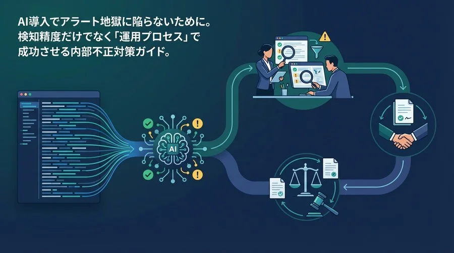 内部不正検知AIの「誤検知」を味方につける運用設計｜ログ解析と法務連携の実務プロセス