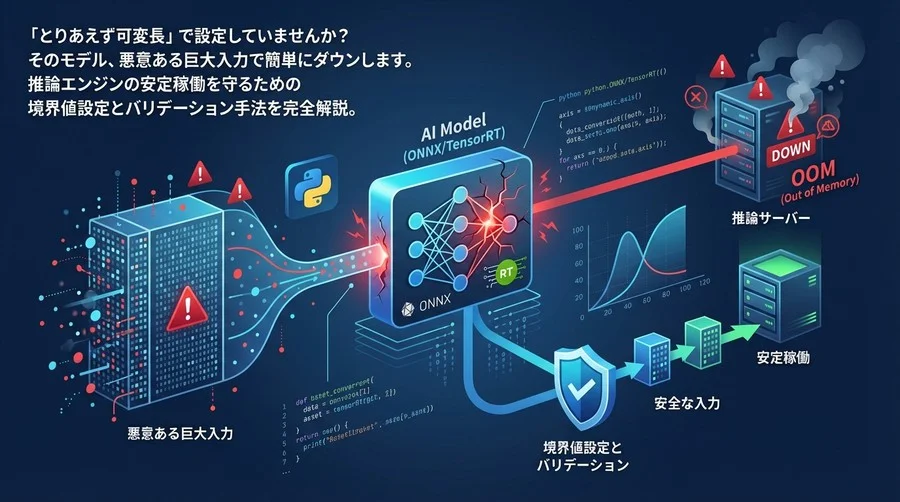 推論サーバーを落とす「とりあえず可変長」の罠：ONNX変換時の境界値設定とModel DoS対策